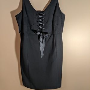 NWT- Faux Corset Top Little Black Dress